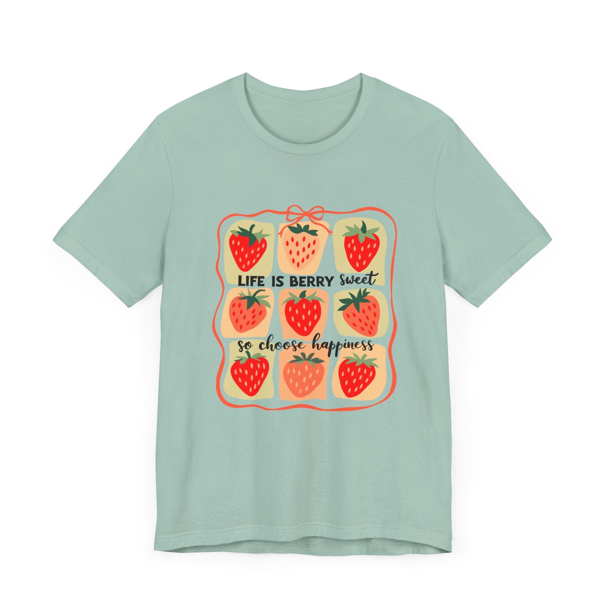 Life is Sweet TShirt, Strawberry Positive Vibe Tee by PopCultureByDesign36