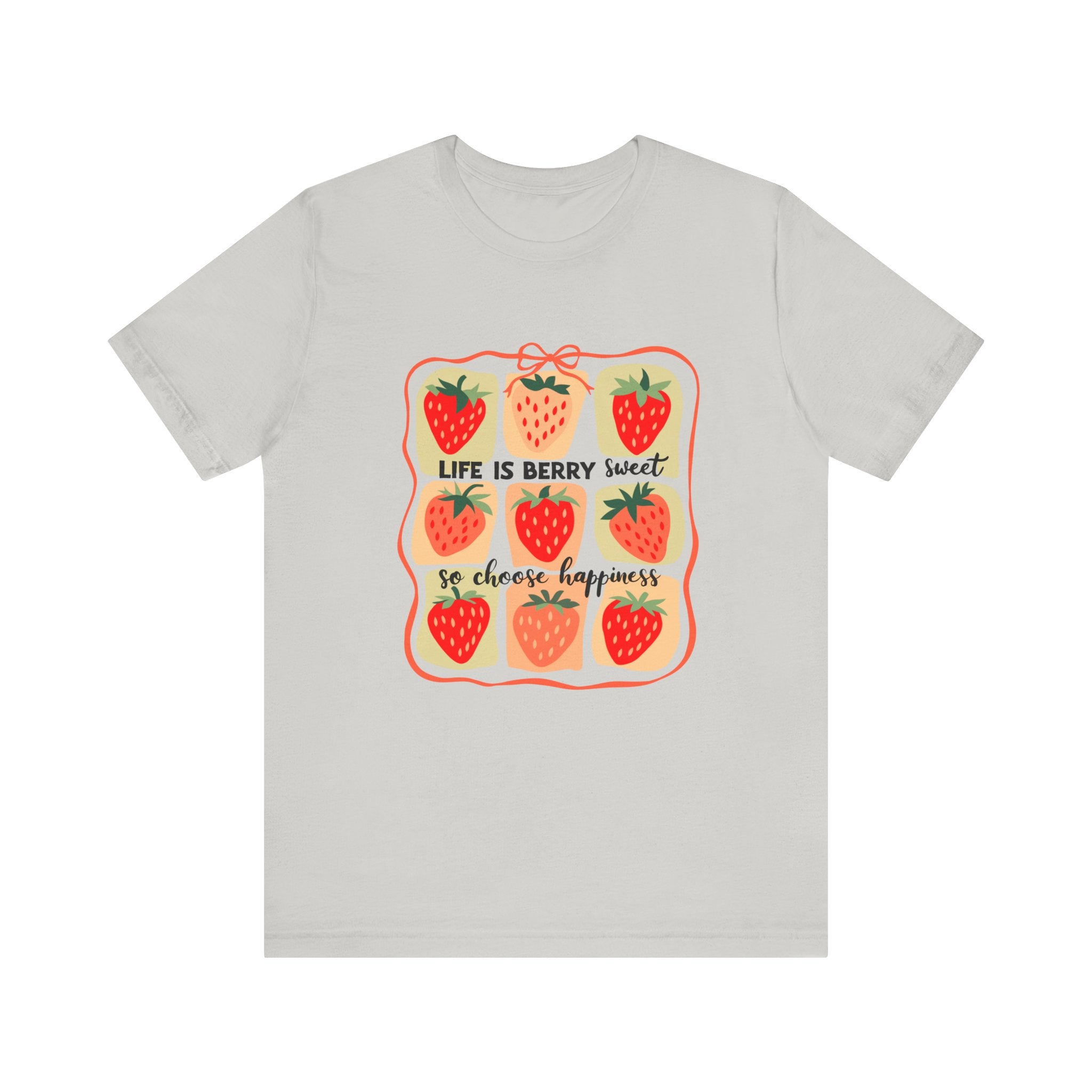 Life is Sweet TShirt, Strawberry Positive Vibe Tee by PopCultureByDesign36