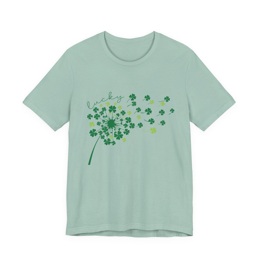 Lucky Shirt, St Patricks Day Shirt, Shamrock Heart T-Shirt by PopCultureByDesign36
