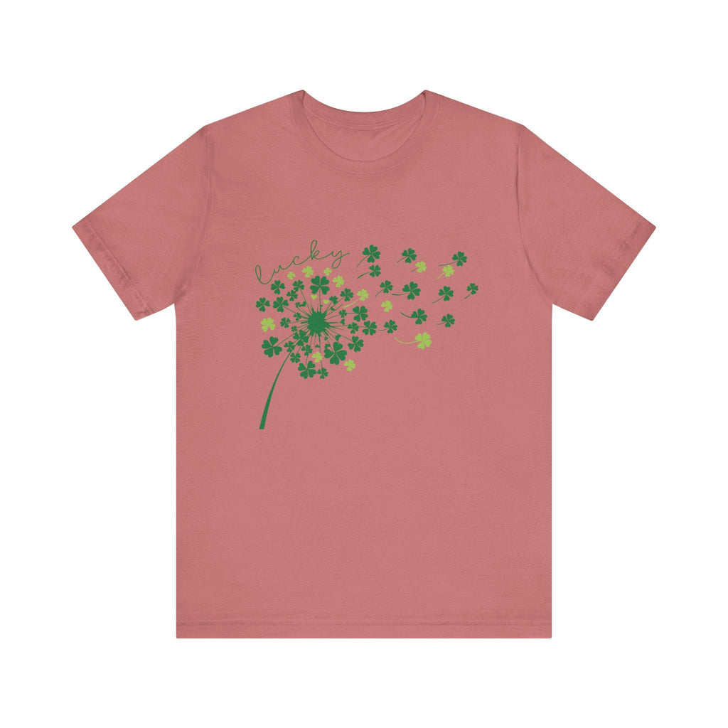 Lucky Shirt, St Patricks Day Shirt, Shamrock Heart T-Shirt by PopCultureByDesign36