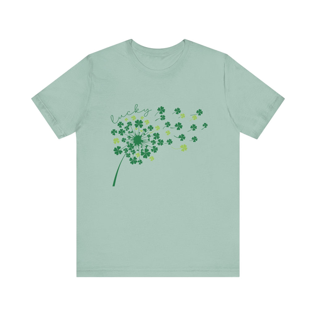 Lucky Shirt, St Patricks Day Shirt, Shamrock Heart T-Shirt by PopCultureByDesign36