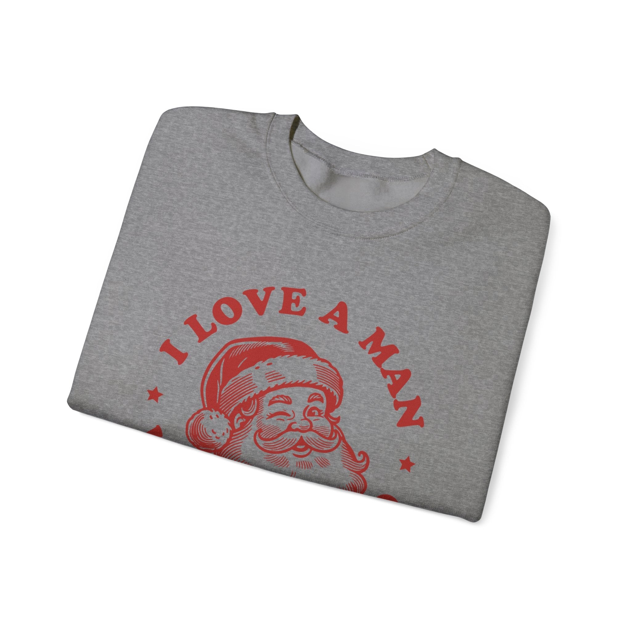 Man With A Beard Sweatshirt, Funny Santa sweatshirt by PopCultureByDesign36