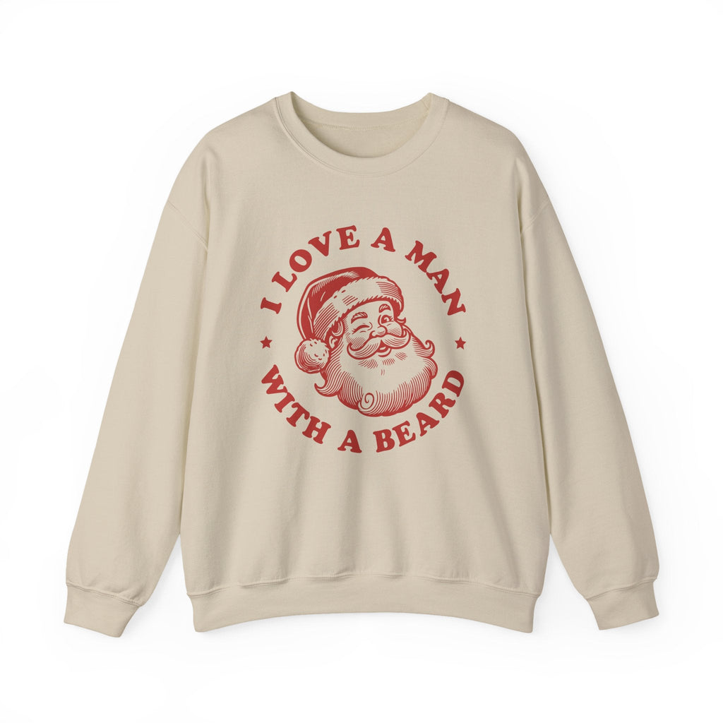 Man With A Beard Sweatshirt, Funny Santa sweatshirt by PopCultureByDesign36