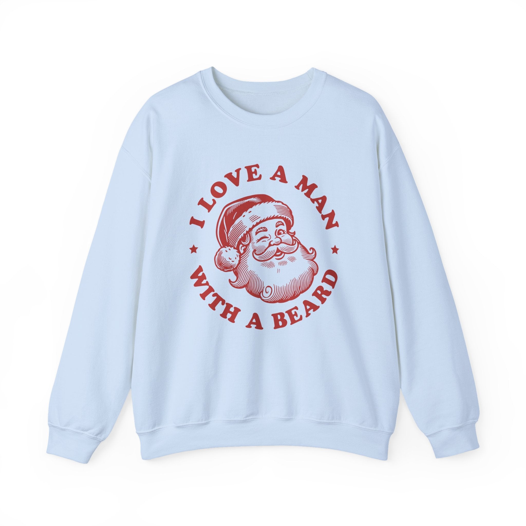 Man With A Beard Sweatshirt, Funny Santa sweatshirt by PopCultureByDesign36