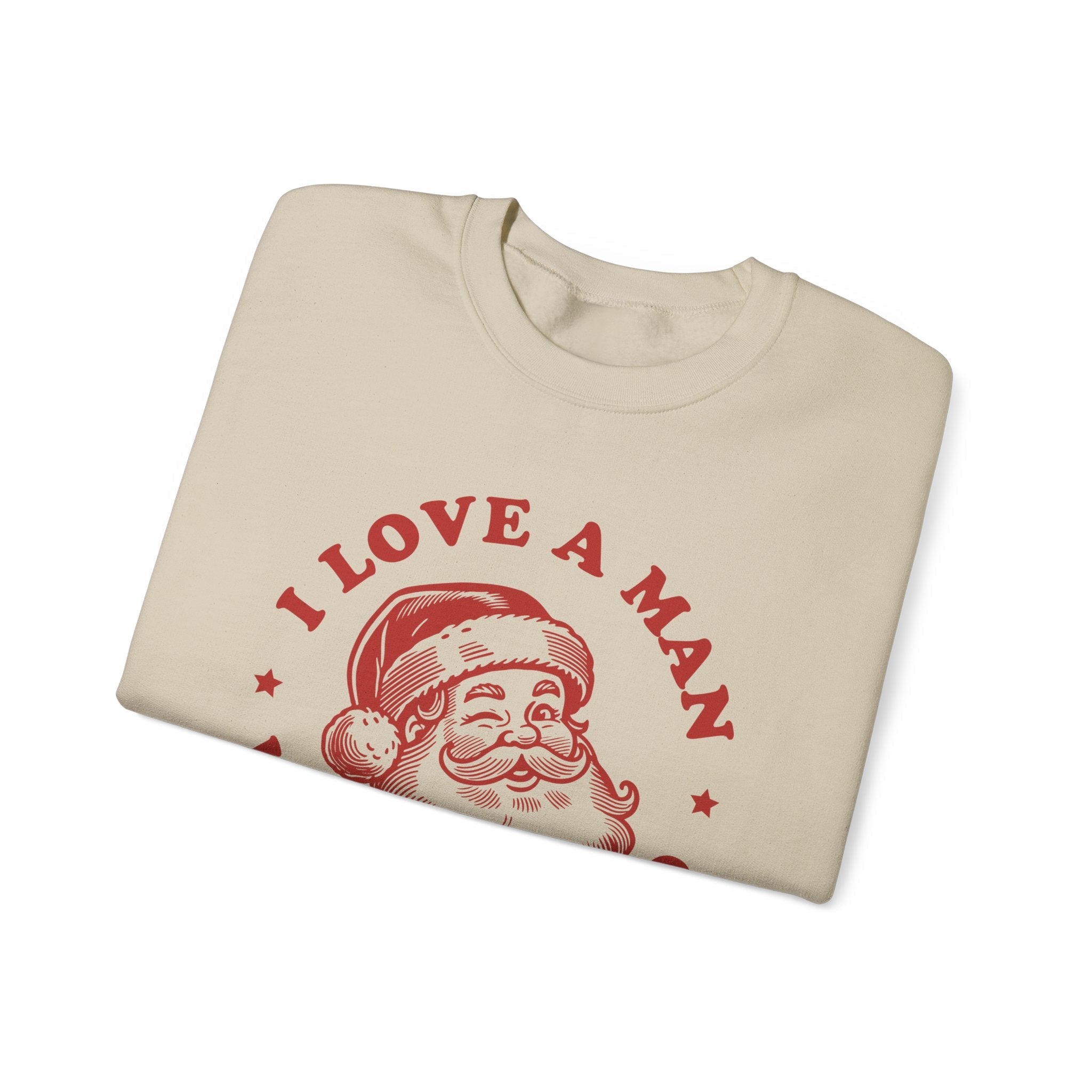 Man With A Beard Sweatshirt, Funny Santa sweatshirt by PopCultureByDesign36