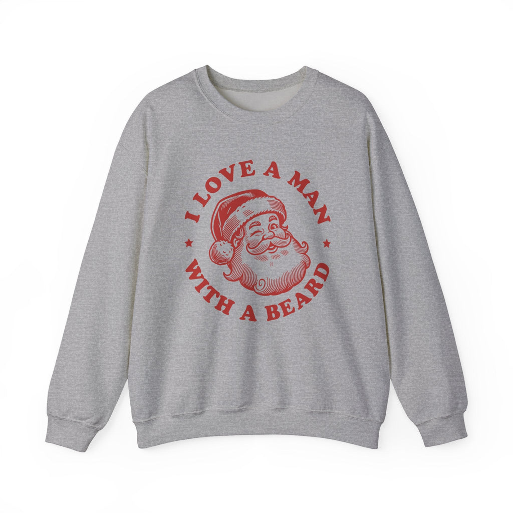 Man With A Beard Sweatshirt, Funny Santa sweatshirt by PopCultureByDesign36