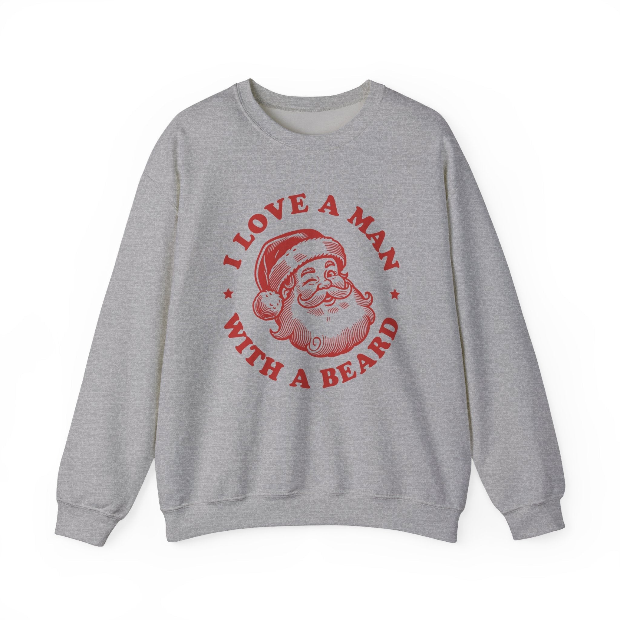 Man With A Beard Sweatshirt, Funny Santa sweatshirt by PopCultureByDesign36