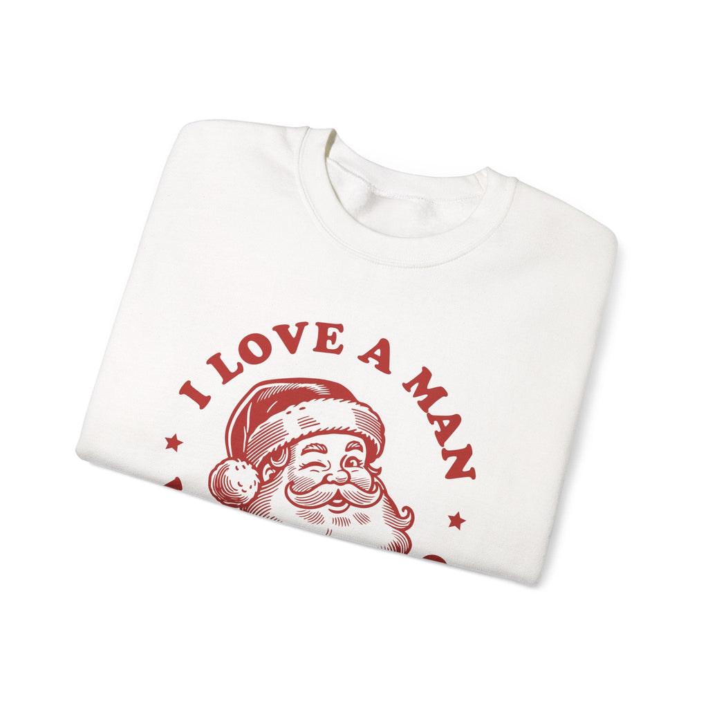 Man With A Beard Sweatshirt, Funny Santa sweatshirt by PopCultureByDesign36