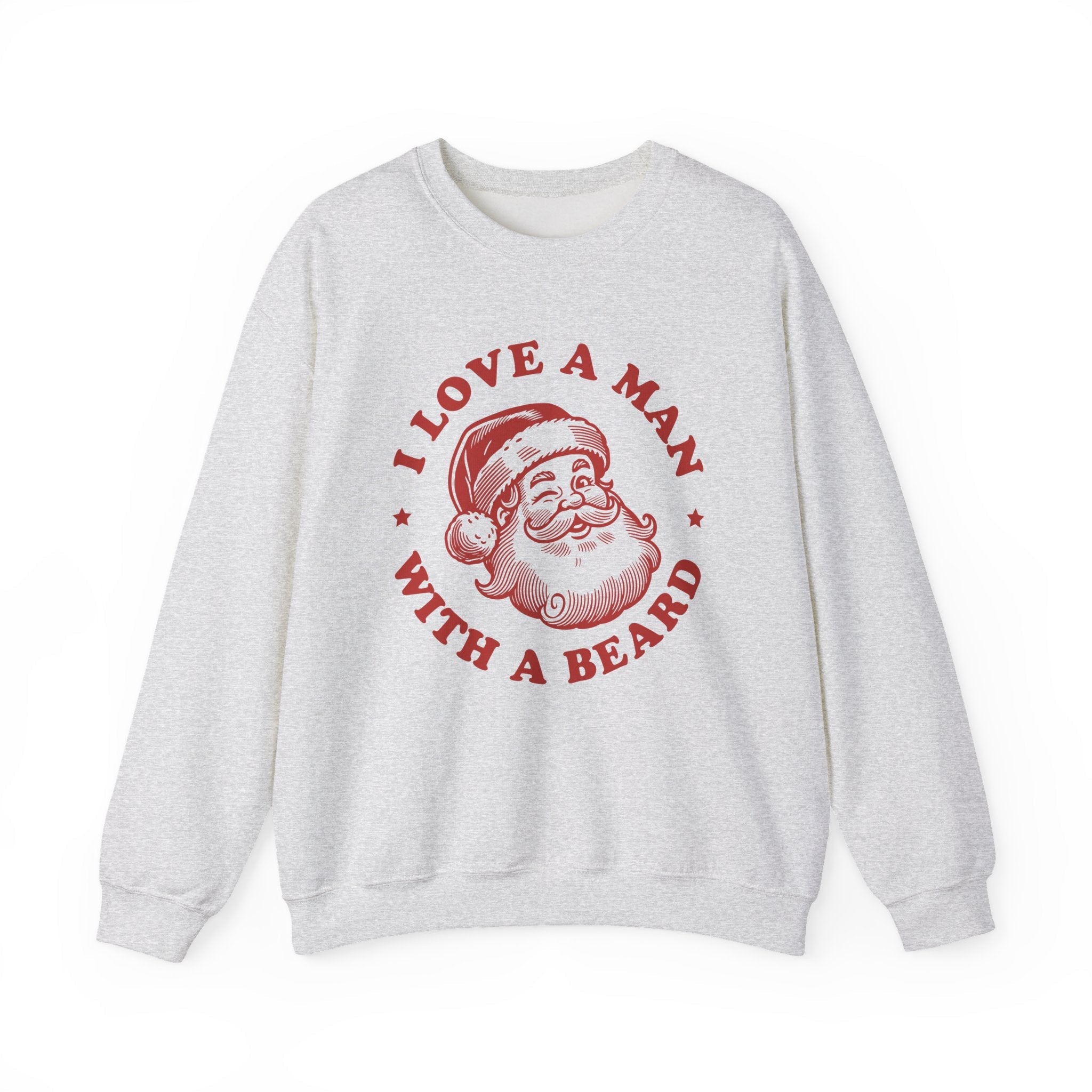 Man With A Beard Sweatshirt, Funny Santa sweatshirt by PopCultureByDesign36