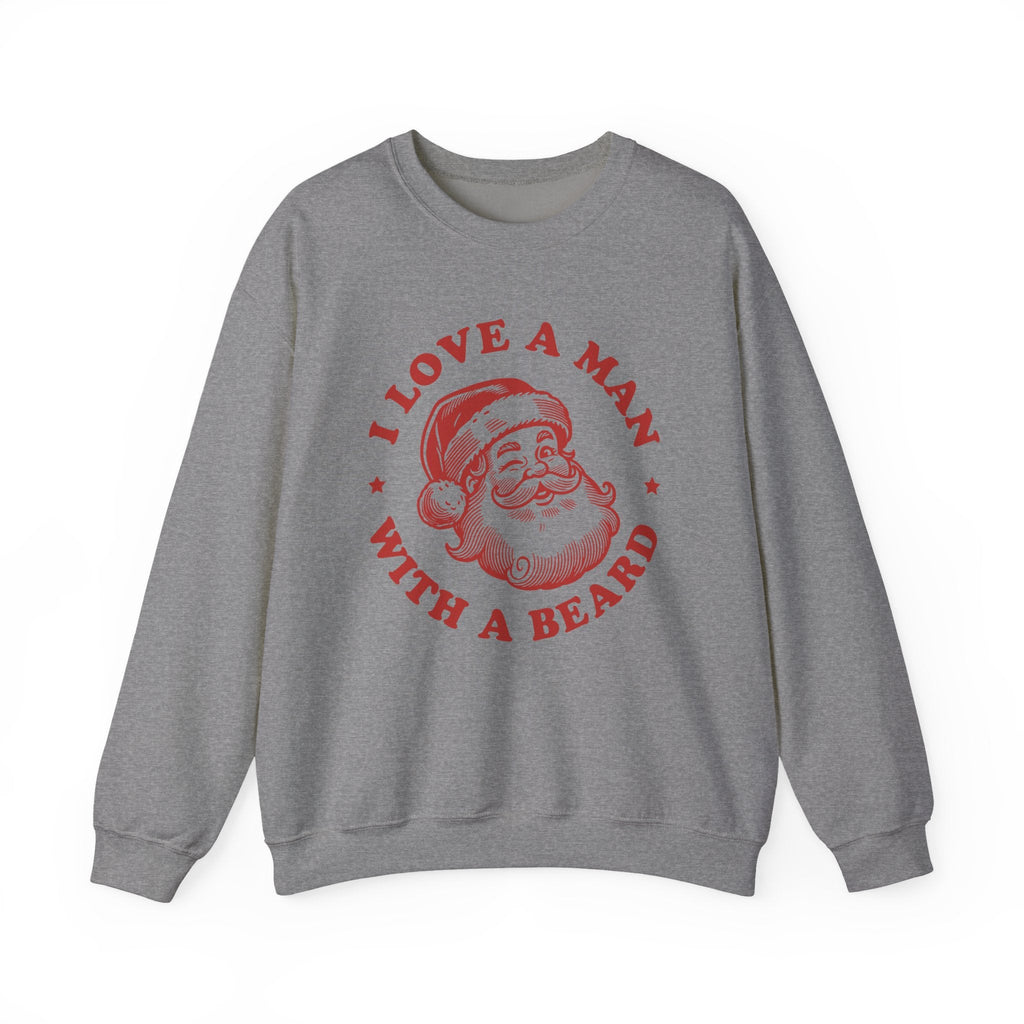 Man With A Beard Sweatshirt, Funny Santa sweatshirt by PopCultureByDesign36