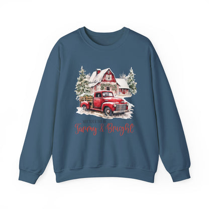May your day be farmy and bright, Country Farm Christmas shirt - Popbydesign