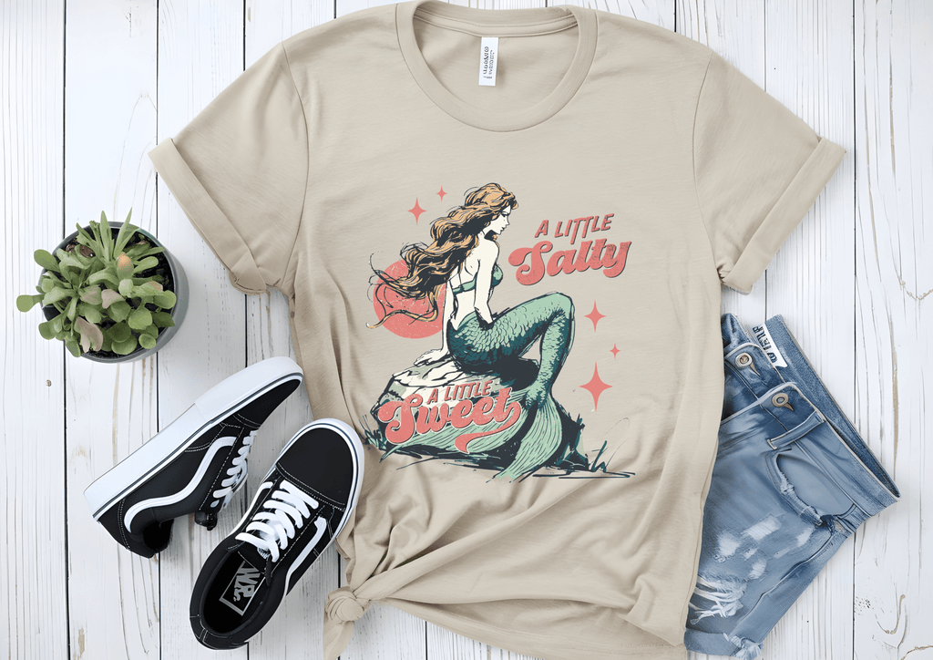 Mermaid TShirt, Summer Vibes Mermaid Shirt, Beach Sea Life by PopCultureByDesign36