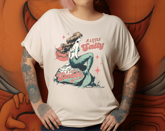 Mermaid TShirt, Summer Vibes Mermaid Shirt, Beach Sea Life - Popbydesign