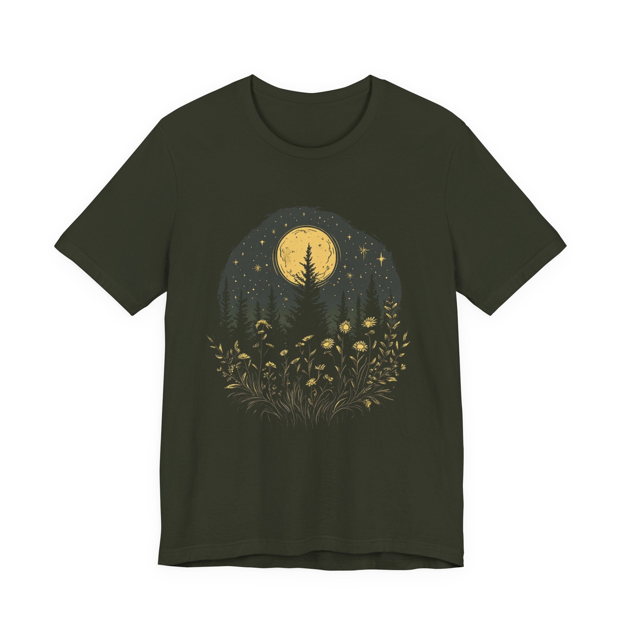 Mystic Moon And Flowers Shirt, Boho Vintage Moon by PopCultureByDesign36