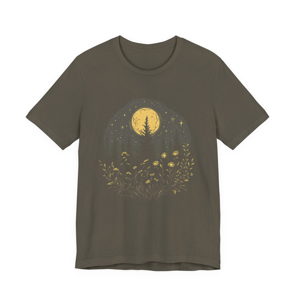Mystic Moon And Flowers Shirt, Boho Vintage Moon by PopCultureByDesign36