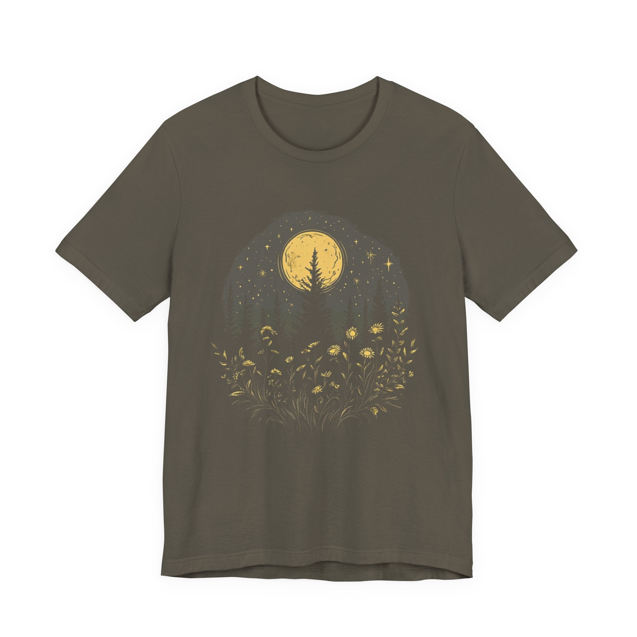 Mystic Moon And Flowers Shirt, Boho Vintage Moon by PopCultureByDesign36