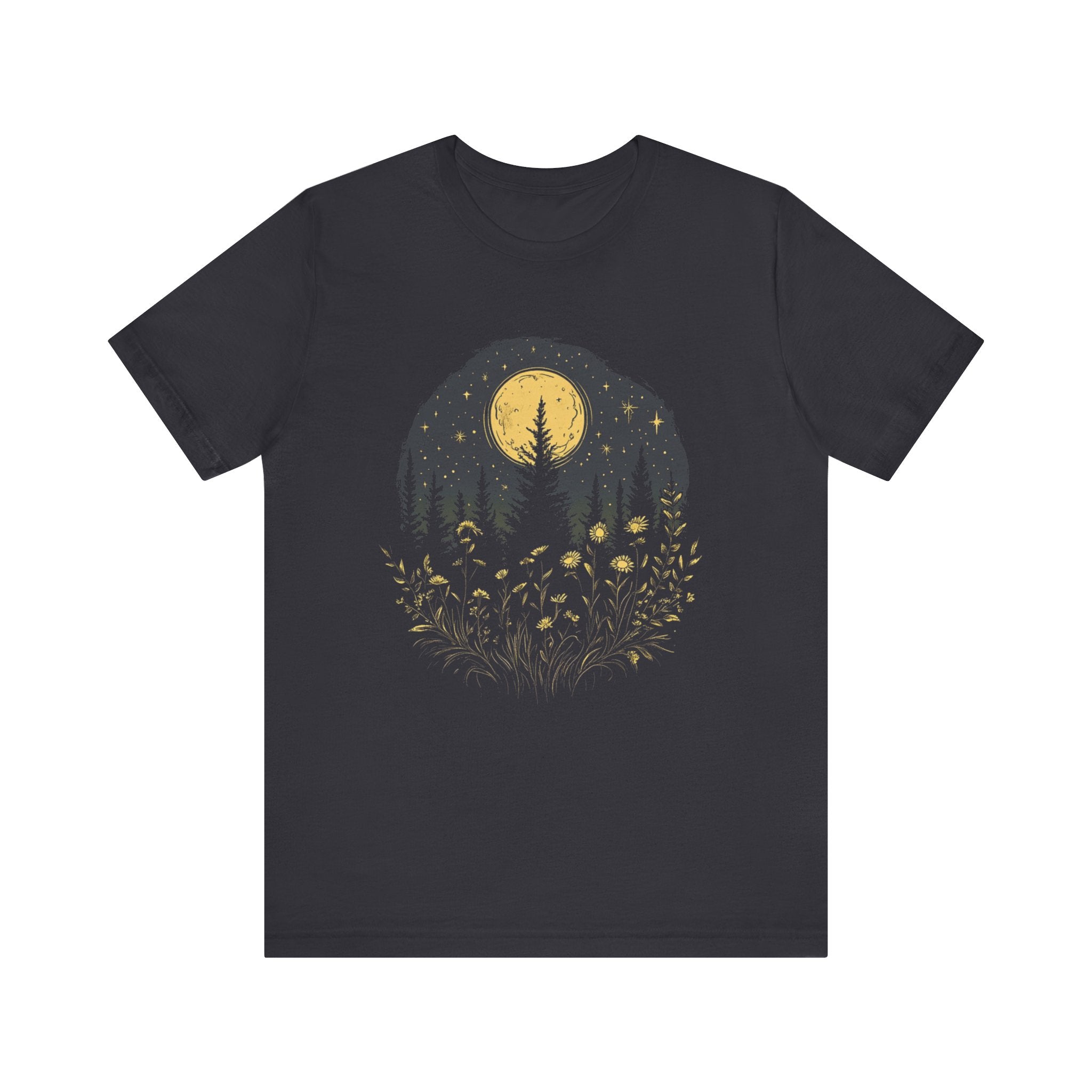 Mystic Moon And Flowers Shirt, Boho Vintage Moon by PopCultureByDesign36