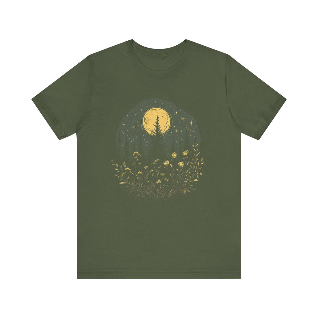 Mystic Moon And Flowers Shirt, Boho Vintage Moon by PopCultureByDesign36