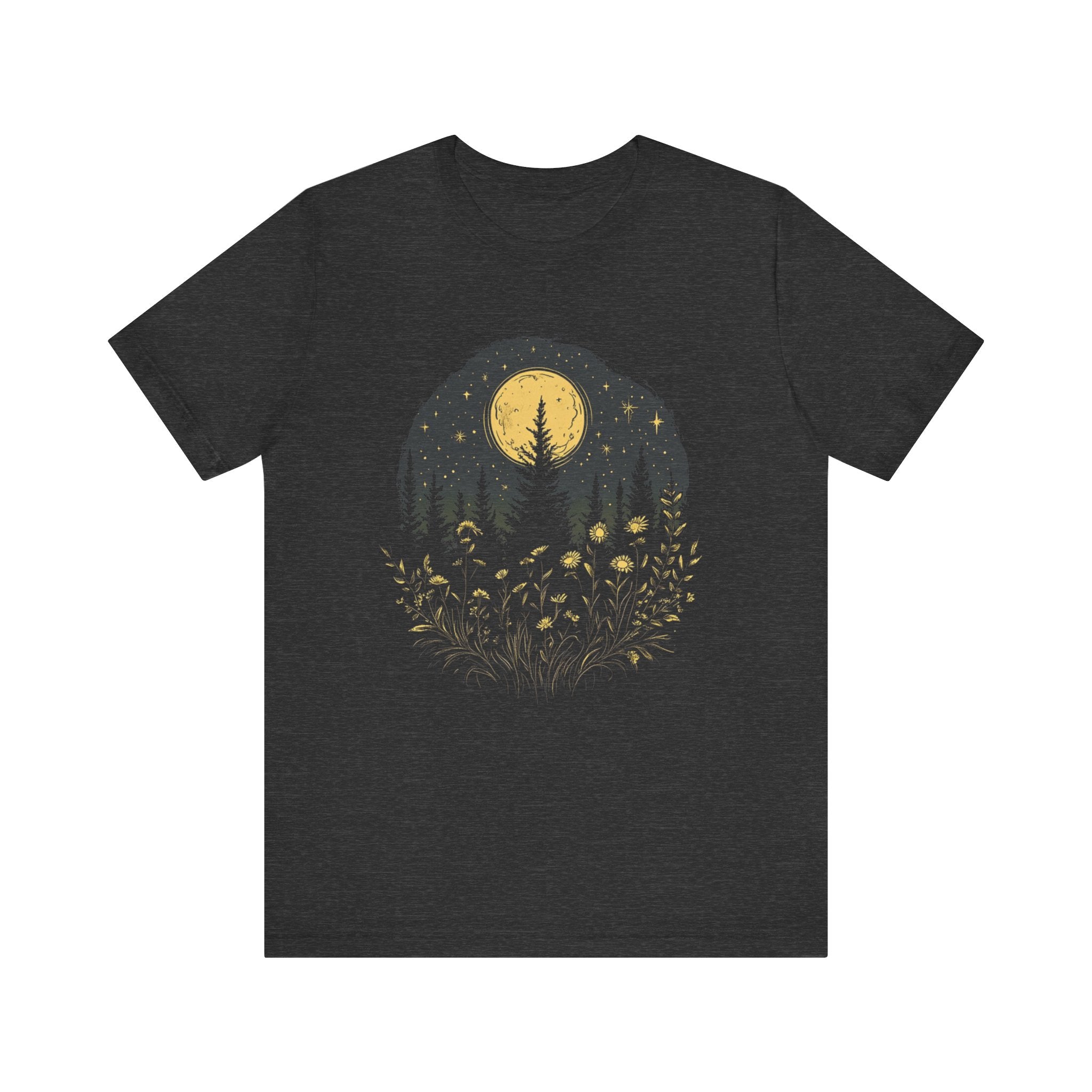 Mystic Moon And Flowers Shirt, Boho Vintage Moon by PopCultureByDesign36