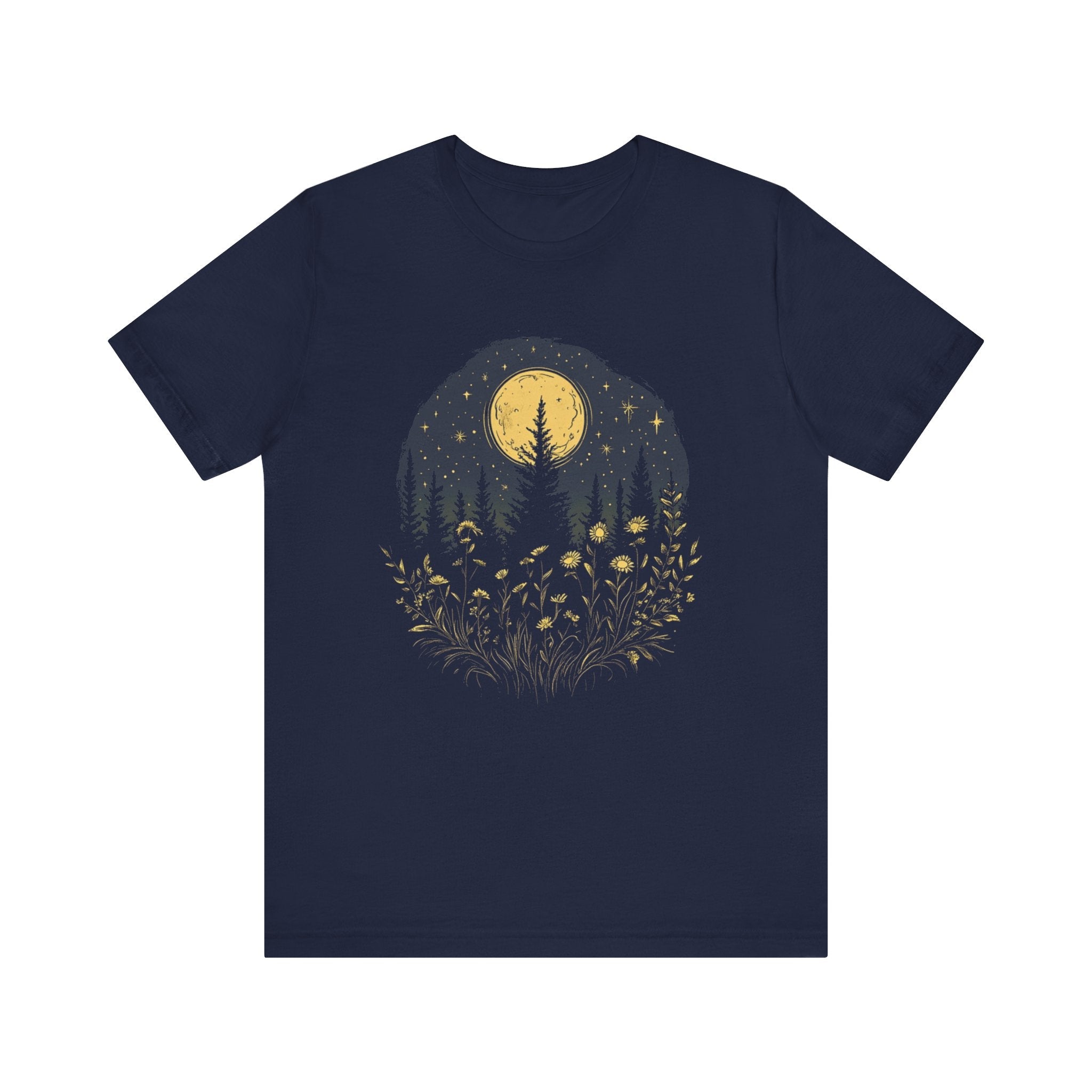 Mystic Moon And Flowers Shirt, Boho Vintage Moon by PopCultureByDesign36