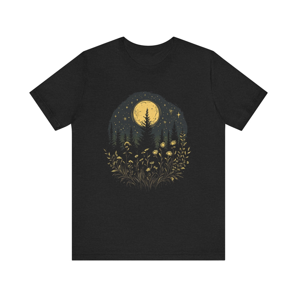 Mystic Moon And Flowers Shirt, Boho Vintage Moon by PopCultureByDesign36