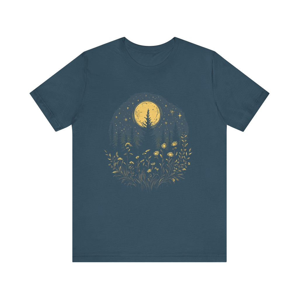 Mystic Moon And Flowers Shirt, Boho Vintage Moon by PopCultureByDesign36