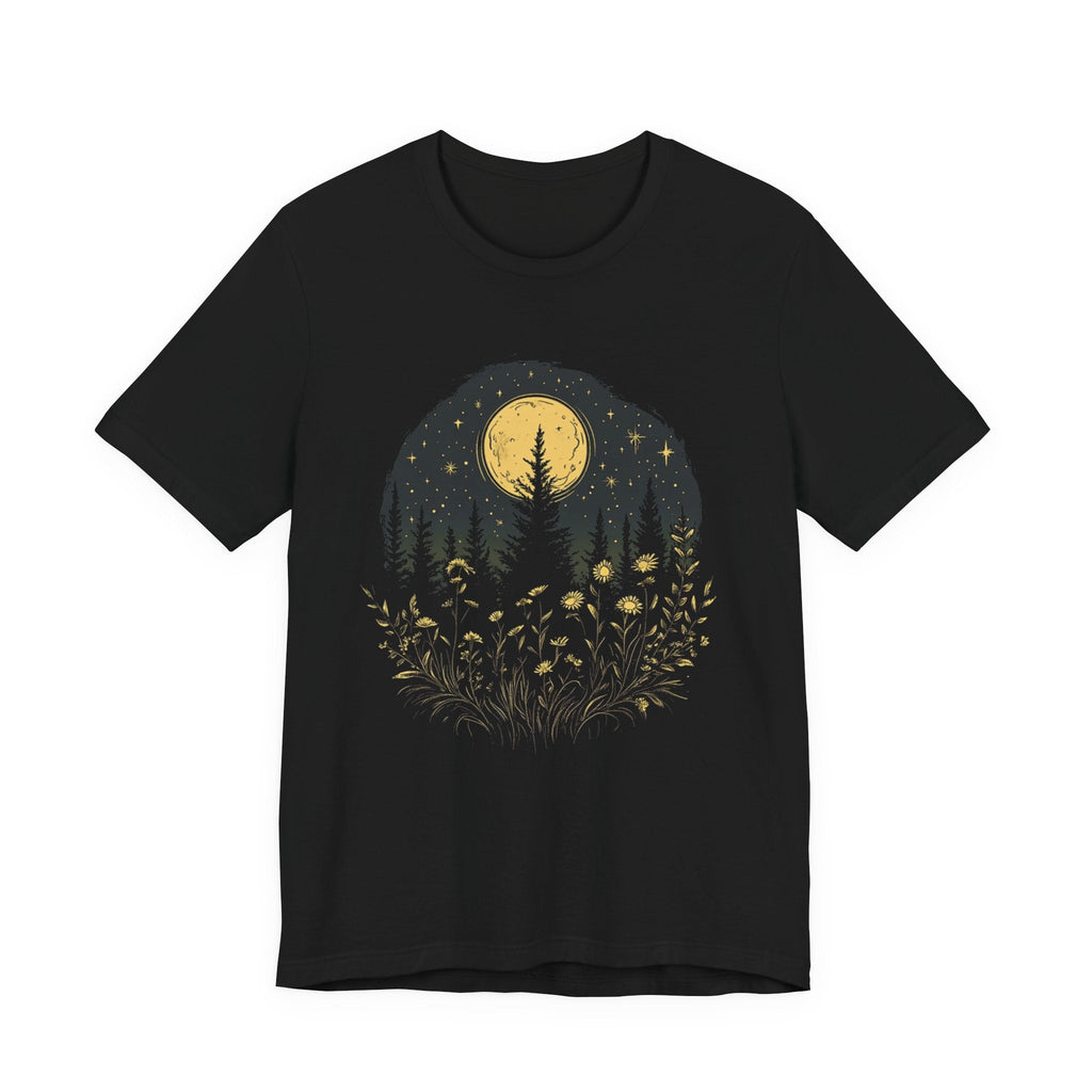 Mystic Moon And Flowers Shirt, Boho Vintage Moon by PopCultureByDesign36