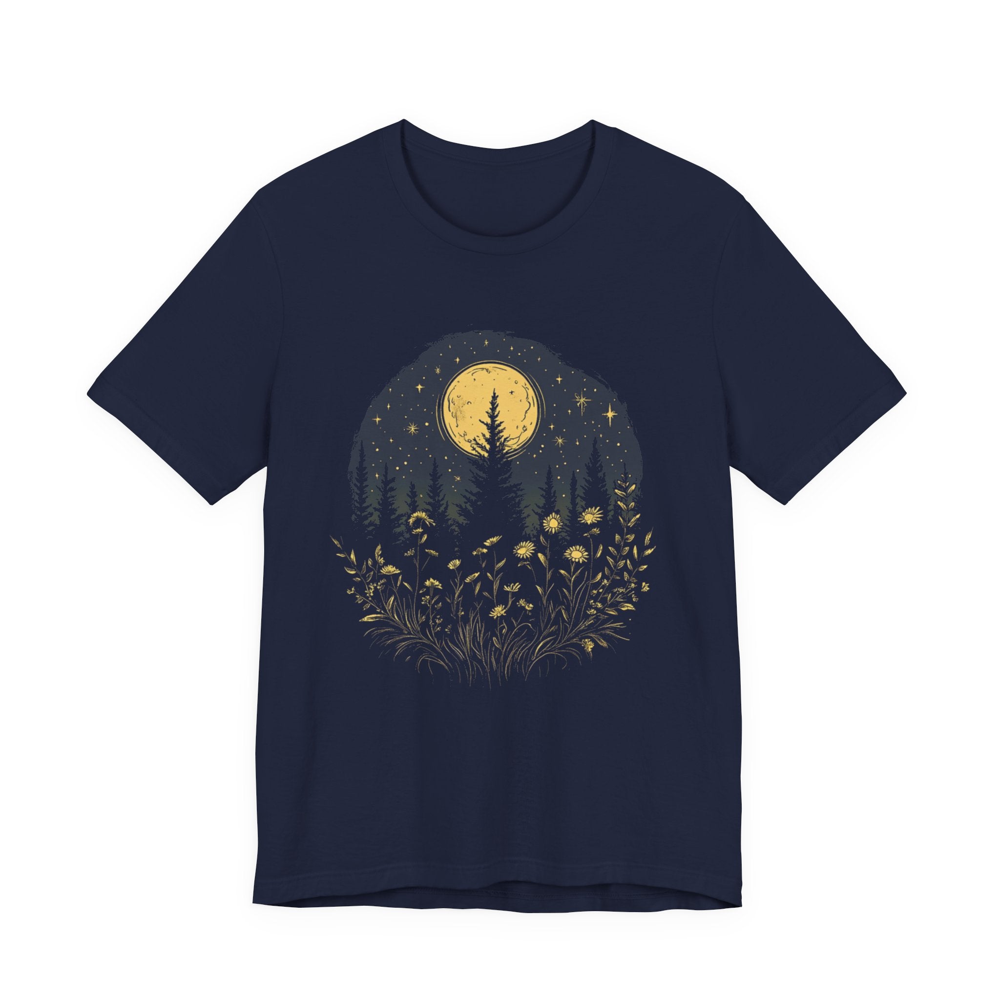 Mystic Moon And Flowers Shirt, Boho Vintage Moon by PopCultureByDesign36