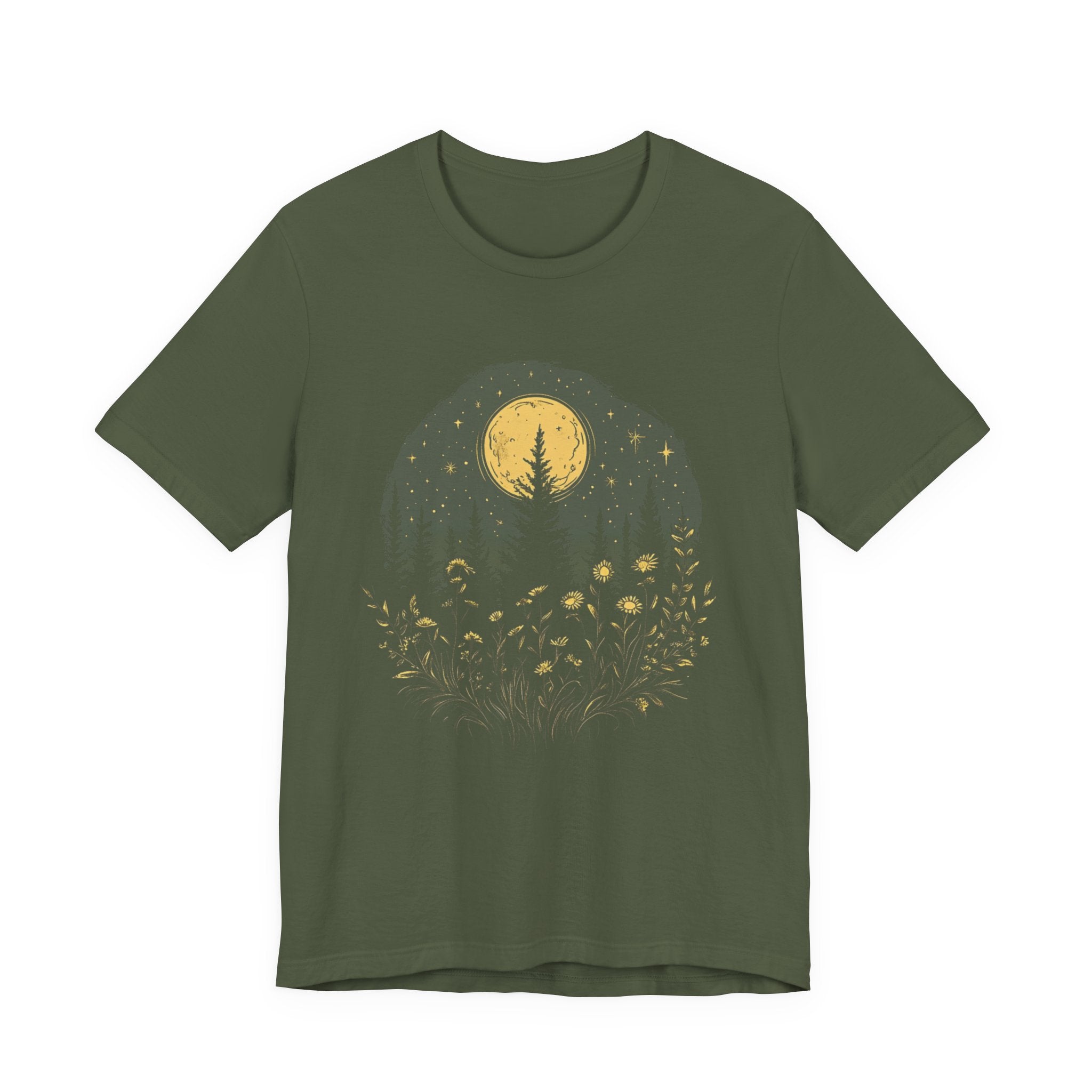 Mystic Moon And Flowers Shirt, Boho Vintage Moon by PopCultureByDesign36