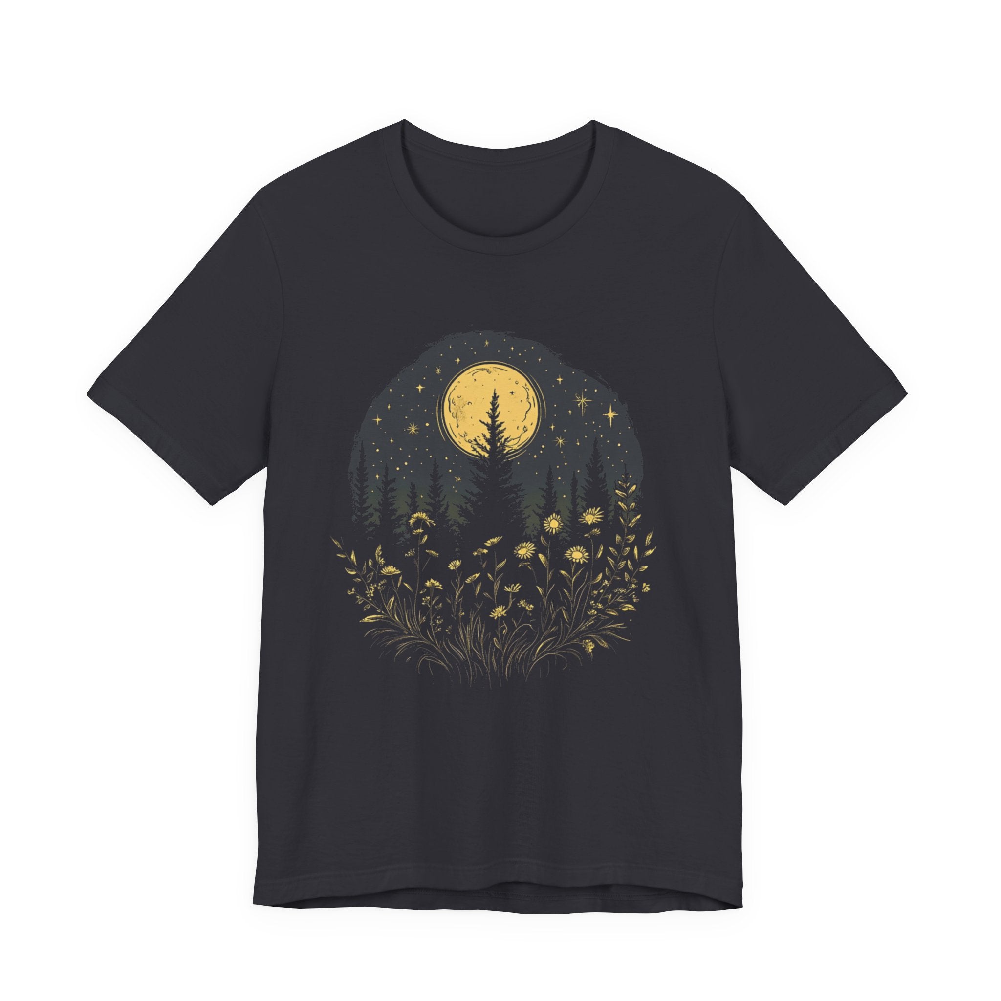 Mystic Moon And Flowers Shirt, Boho Vintage Moon by PopCultureByDesign36