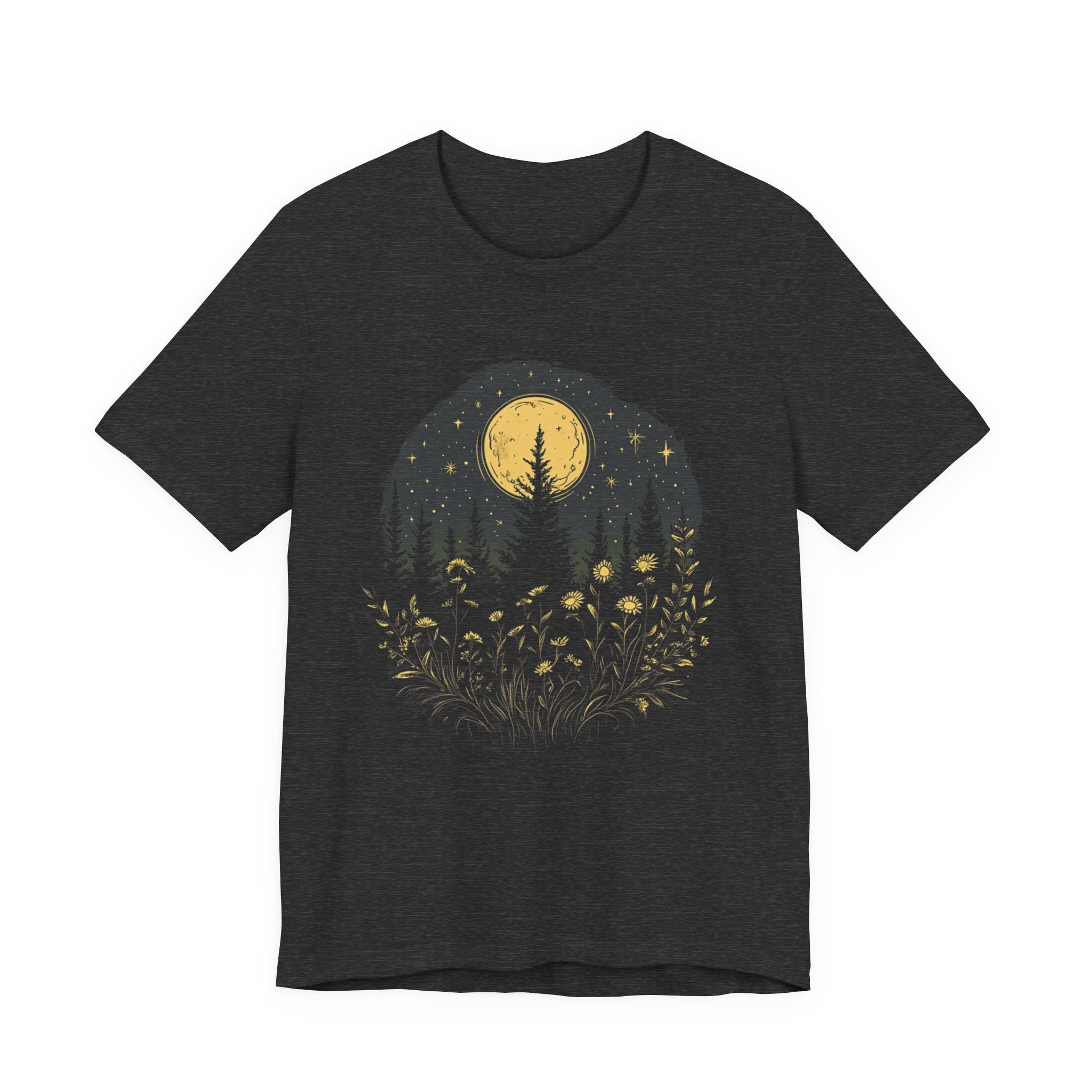 Mystic Moon And Flowers Shirt, Boho Vintage Moon by PopCultureByDesign36