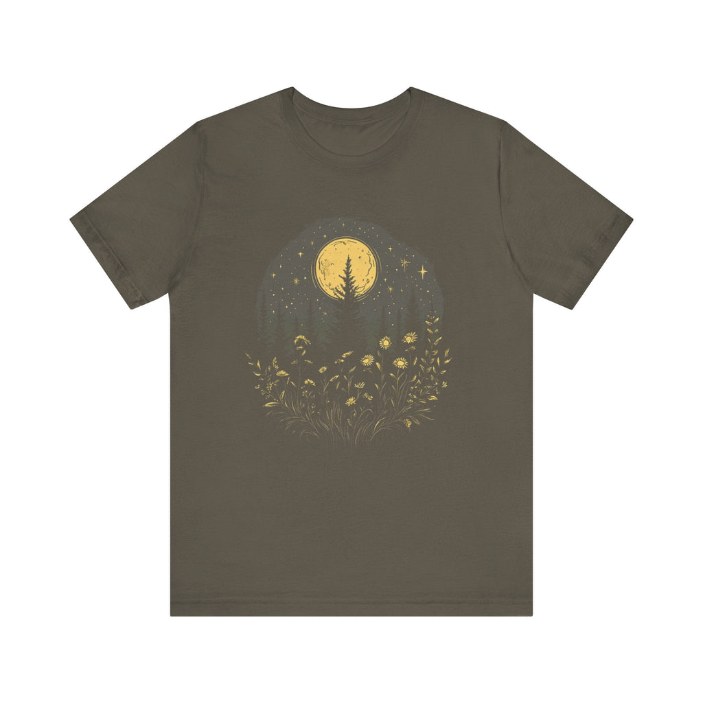 Mystic Moon And Flowers Shirt, Boho Vintage Moon by PopCultureByDesign36
