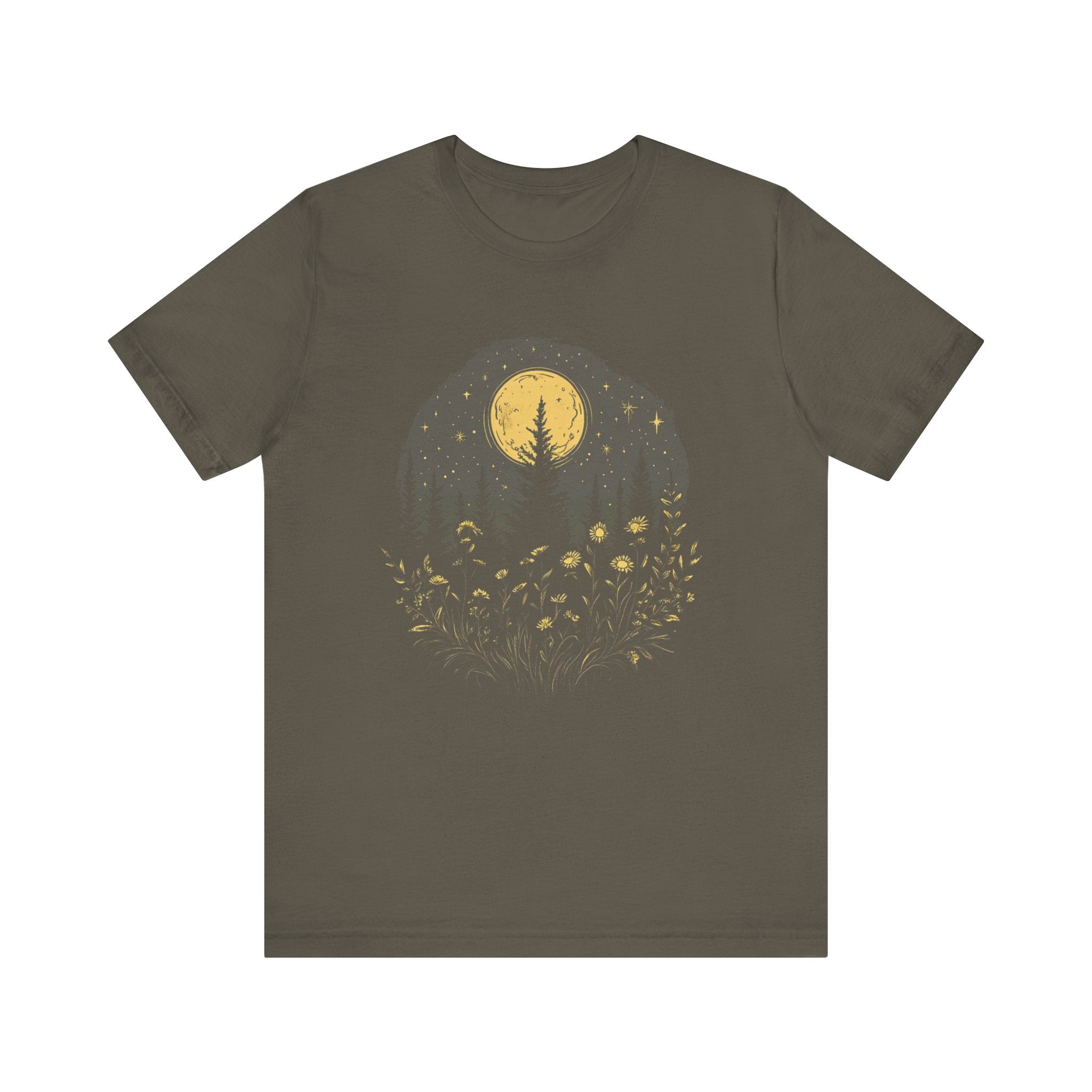 Mystic Moon And Flowers Shirt, Boho Vintage Moon by PopCultureByDesign36