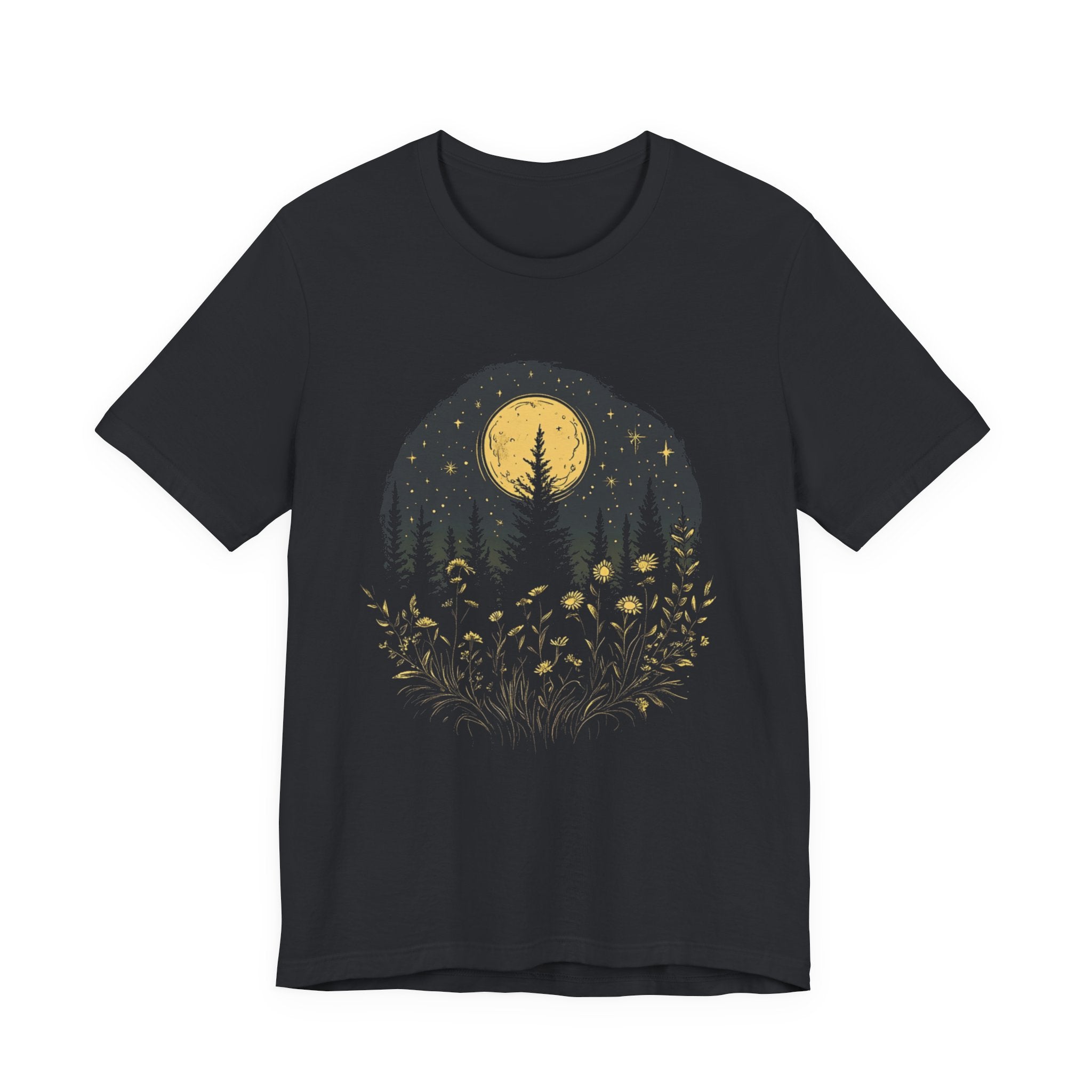 Mystic Moon And Flowers Shirt, Boho Vintage Moon by PopCultureByDesign36