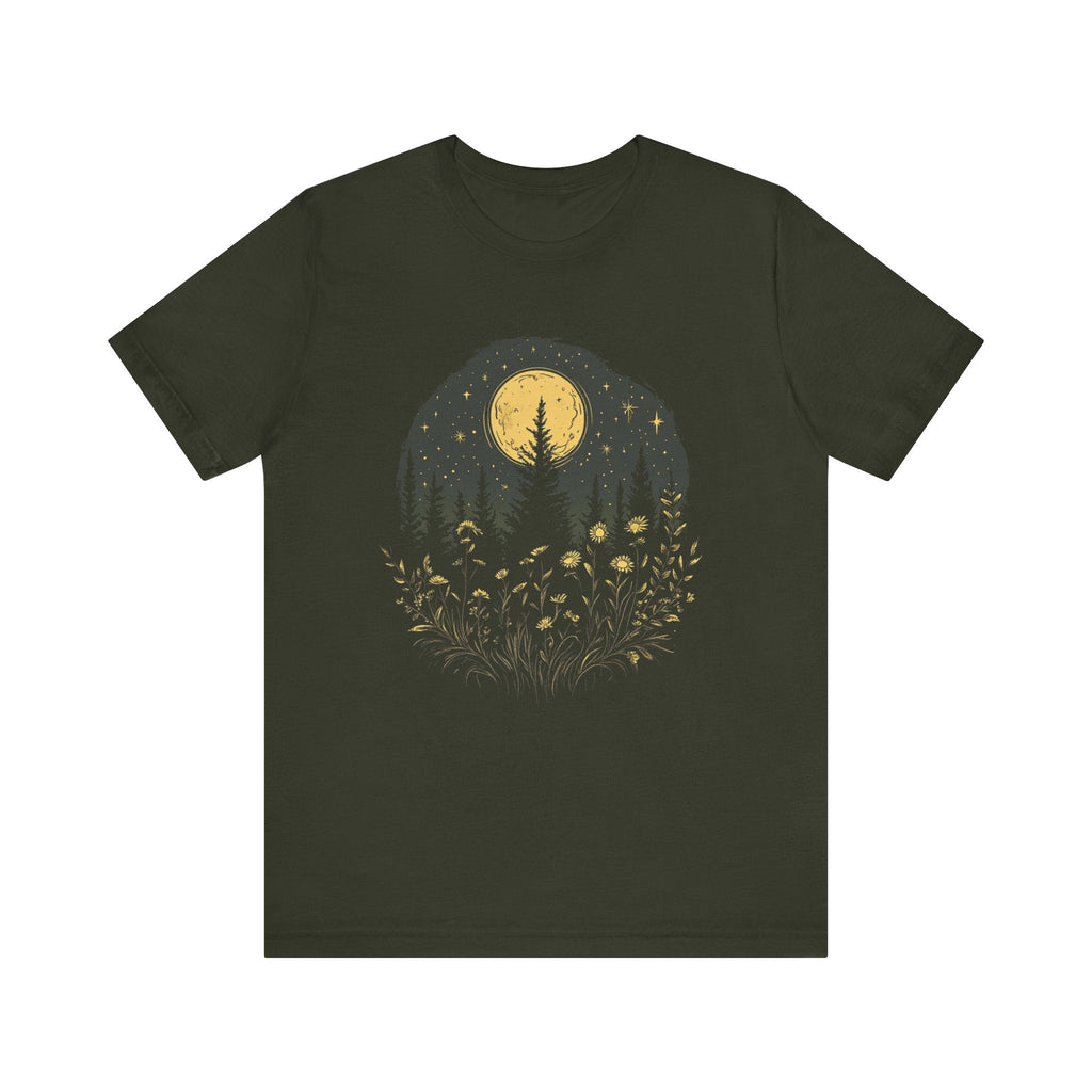 Mystic Moon And Flowers Shirt, Boho Vintage Moon by PopCultureByDesign36