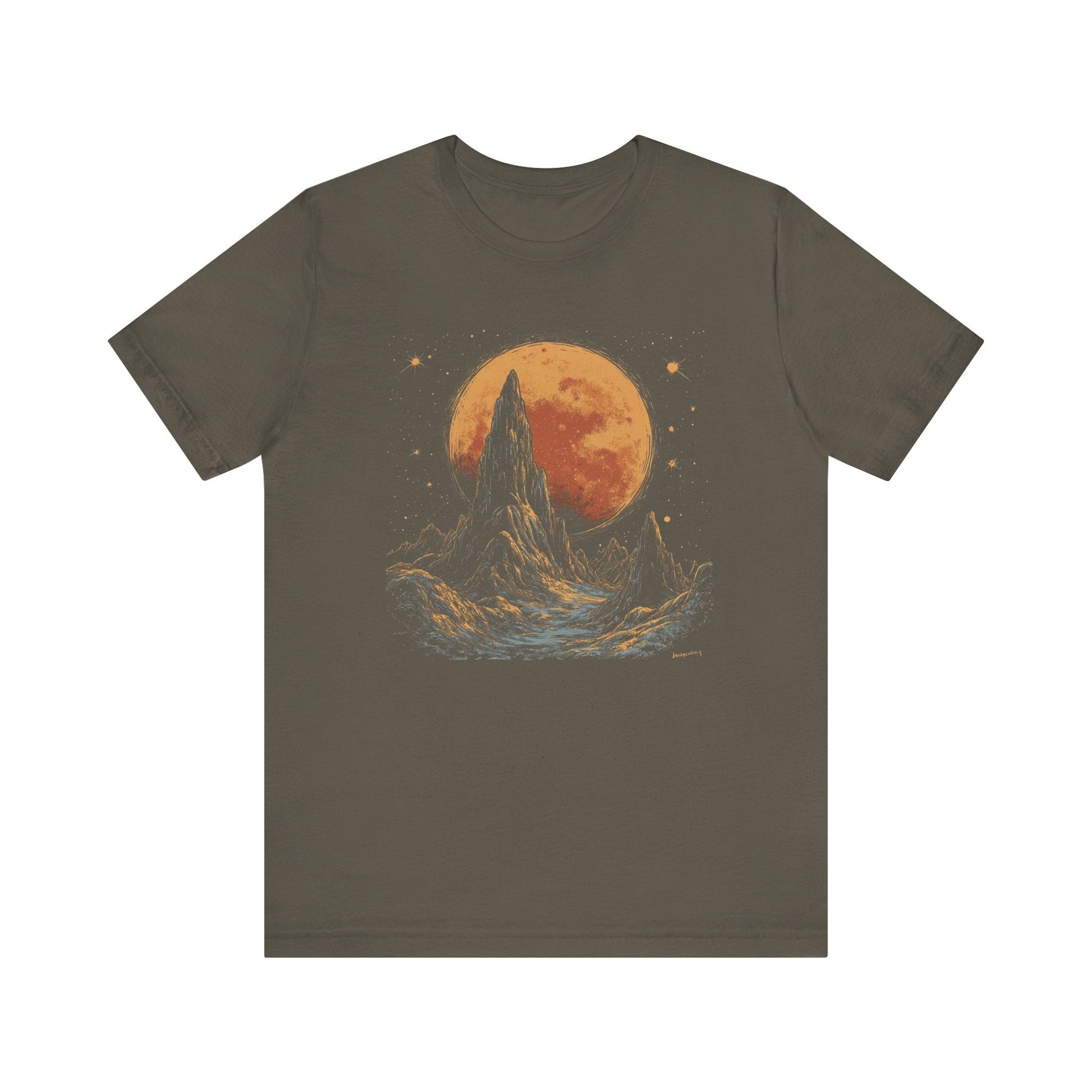 Mystical Moon Phase Shirt, Mystic Moon And Mountains Shirt - Popbydesign