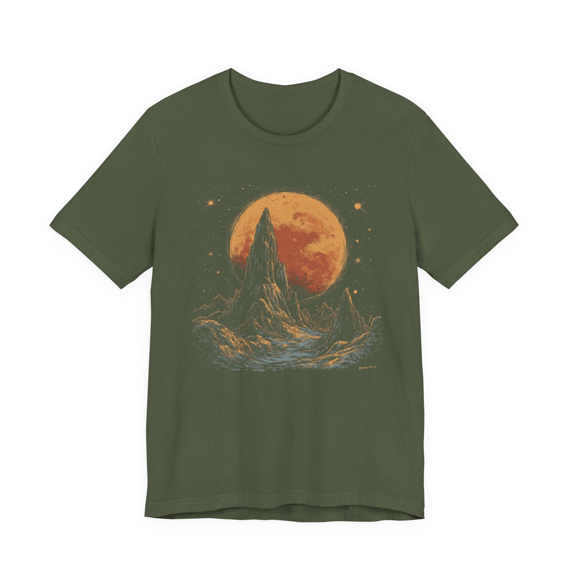 Mystical Moon Phase Shirt, Mystic Moon And Mountains Shirt - Popbydesign