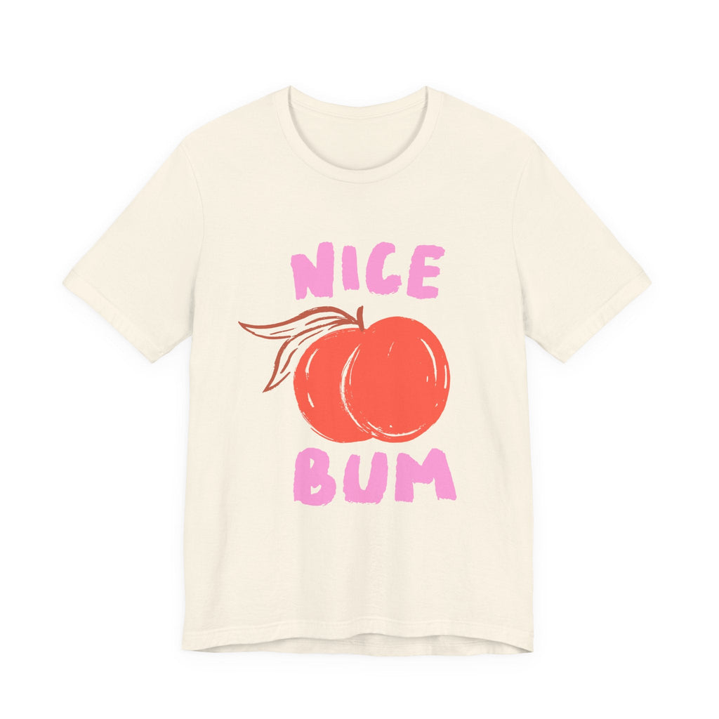 Nice Bum Peach Shirt, Cute Fruit Graphic T-Shirt, Food Lover Tee by PopCultureByDesign36