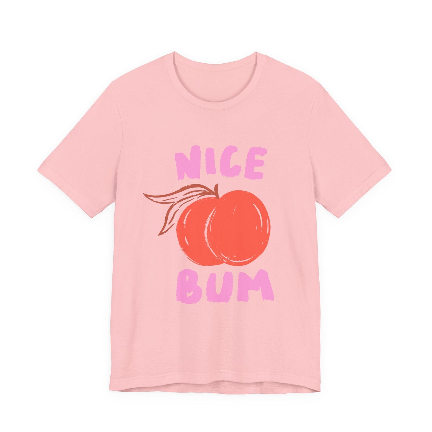 Nice Bum Peach Shirt, Cute Fruit Graphic T-Shirt, Food Lover Tee - Popbydesign