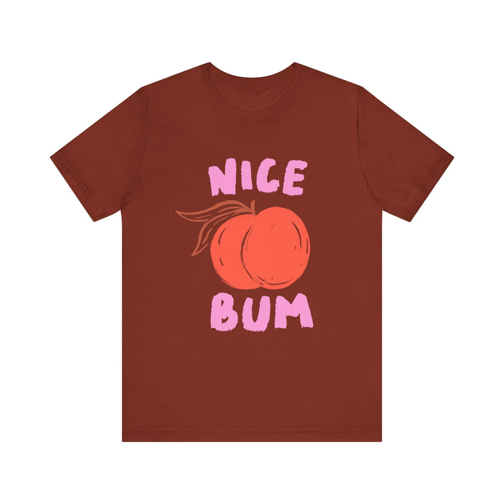 Nice Bum Peach Shirt, Cute Fruit Graphic T-Shirt, Food Lover Tee by PopCultureByDesign36