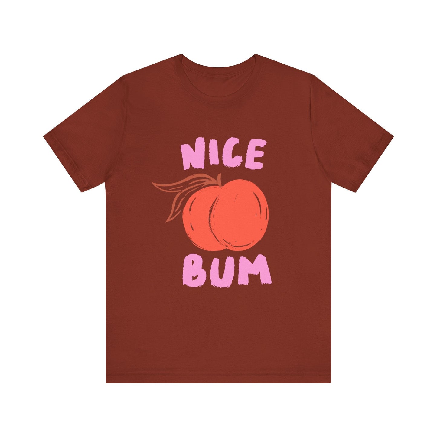 Nice Bum Peach Shirt, Cute Fruit Graphic T-Shirt, Food Lover Tee - Popbydesign