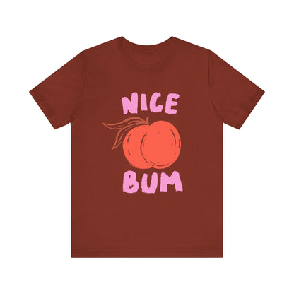Nice Bum Peach Shirt, Cute Fruit Graphic T-Shirt, Food Lover Tee - Popbydesign