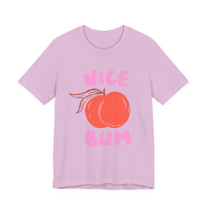 Nice Bum Peach Shirt, Cute Fruit Graphic T-Shirt, Food Lover Tee - Popbydesign