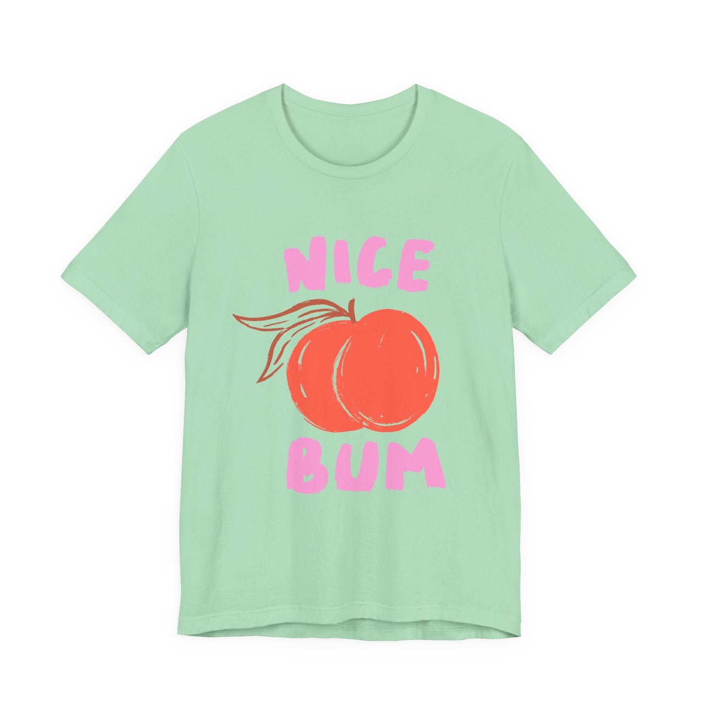 Nice Bum Peach Shirt, Cute Fruit Graphic T-Shirt, Food Lover Tee - Popbydesign