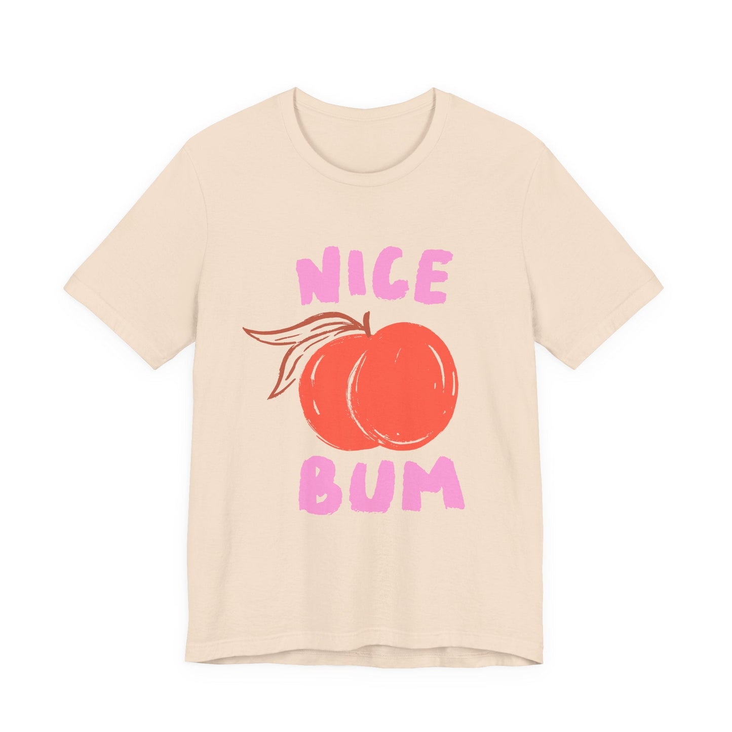 Nice Bum Peach Shirt, Cute Fruit Graphic T-Shirt, Food Lover Tee - Popbydesign