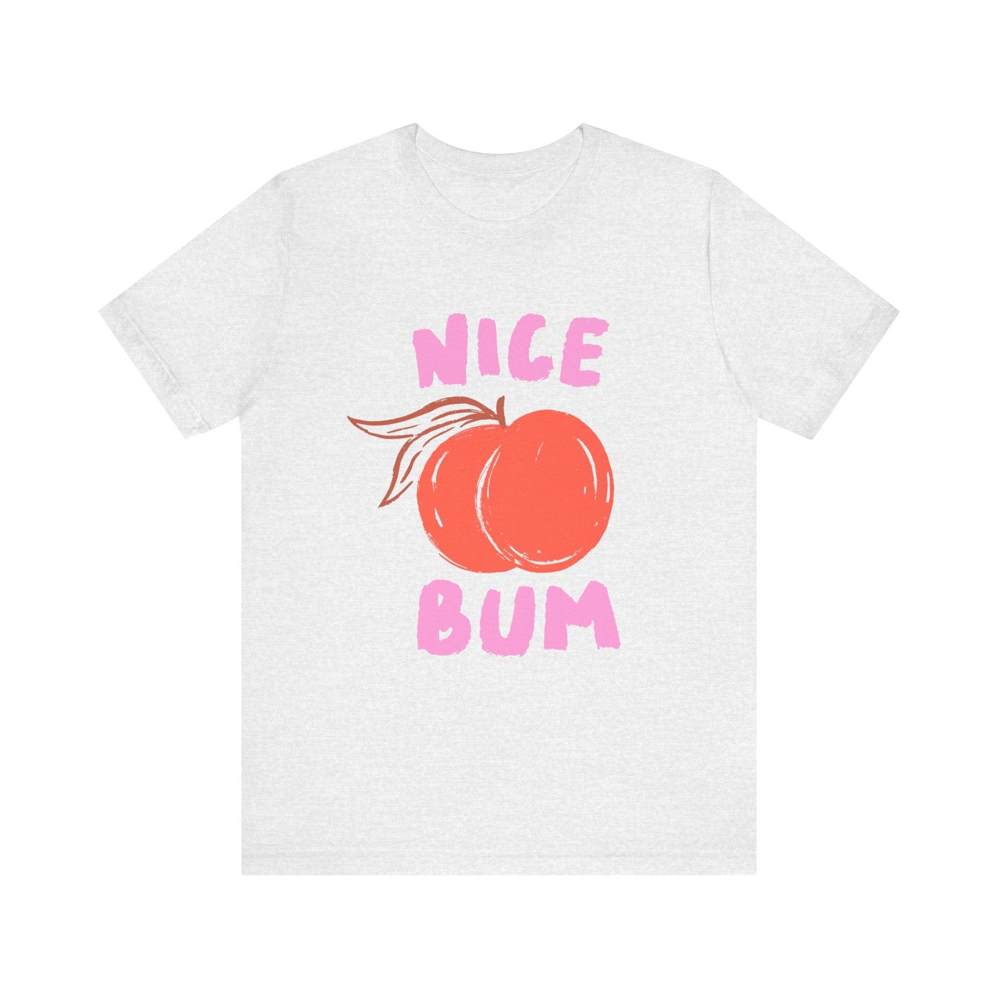 Nice Bum Peach Shirt, Cute Fruit Graphic T-Shirt, Food Lover Tee - Popbydesign