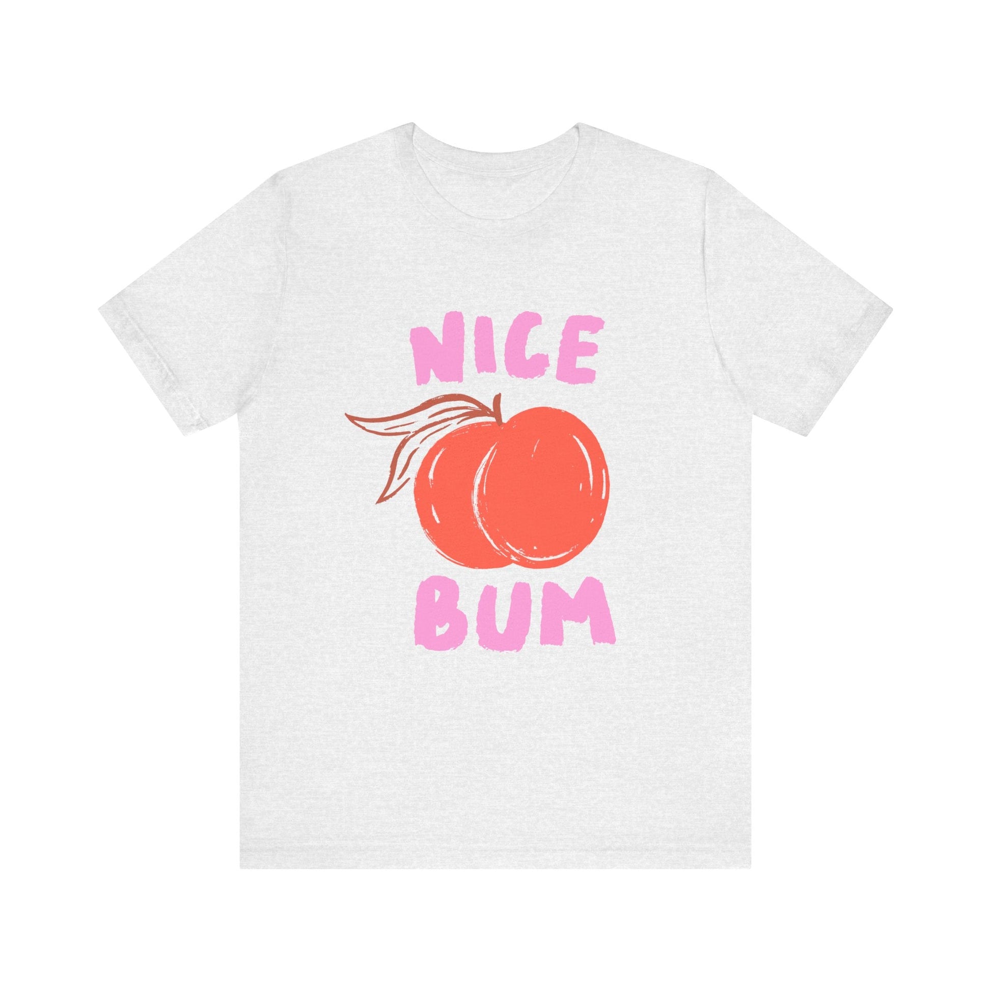Nice Bum Peach Shirt, Cute Fruit Graphic T-Shirt, Food Lover Tee - Popbydesign