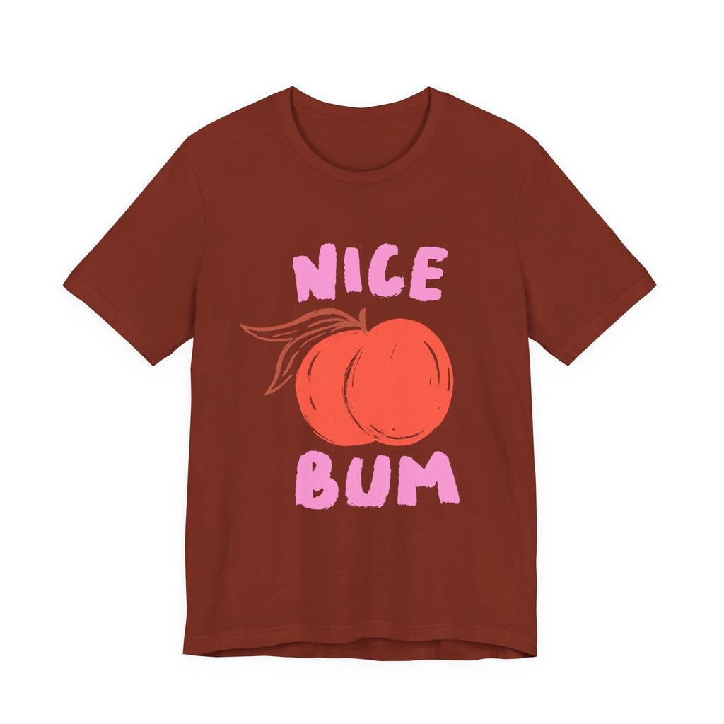 Nice Bum Peach Shirt, Cute Fruit Graphic T-Shirt, Food Lover Tee by PopCultureByDesign36