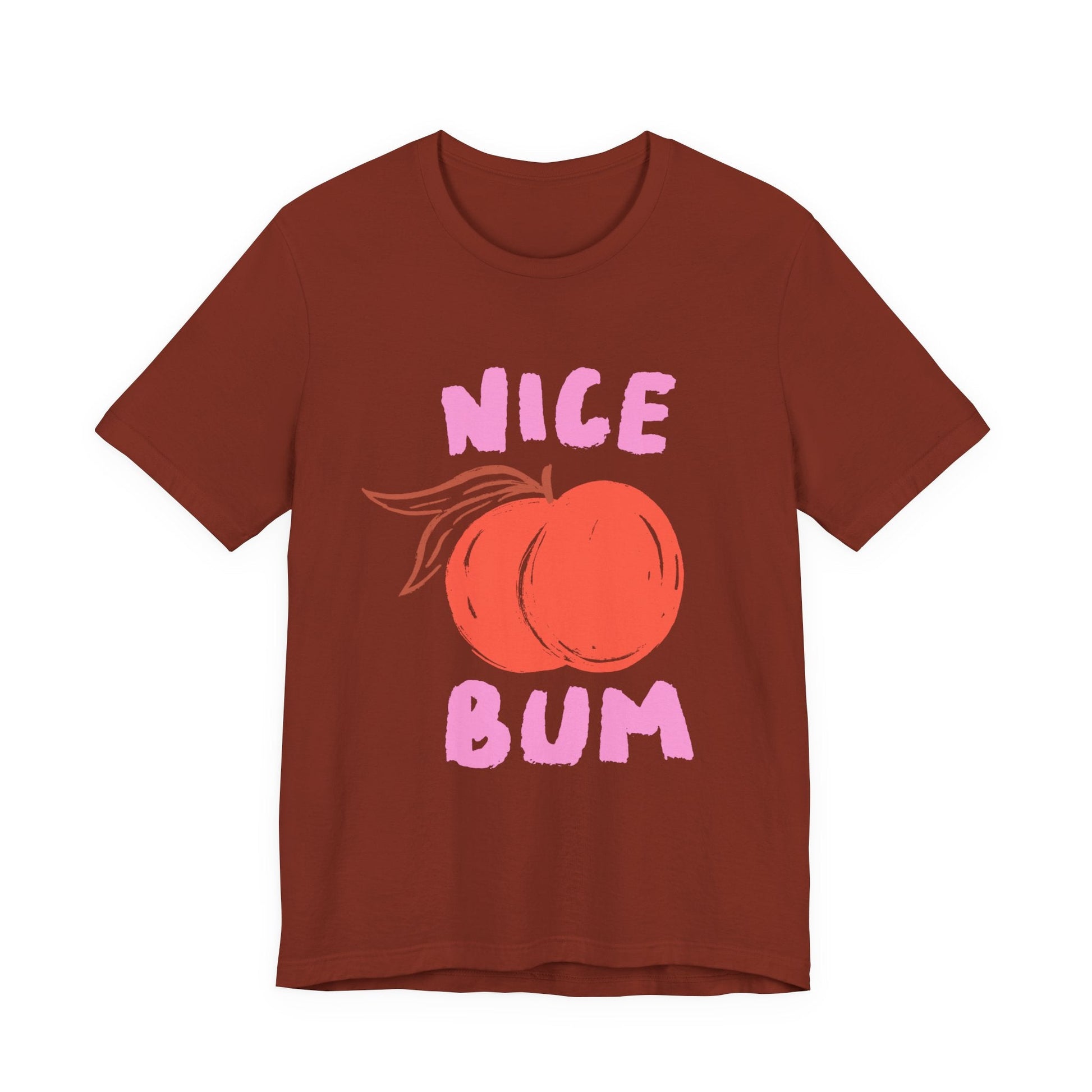 Nice Bum Peach Shirt, Cute Fruit Graphic T-Shirt, Food Lover Tee - Popbydesign