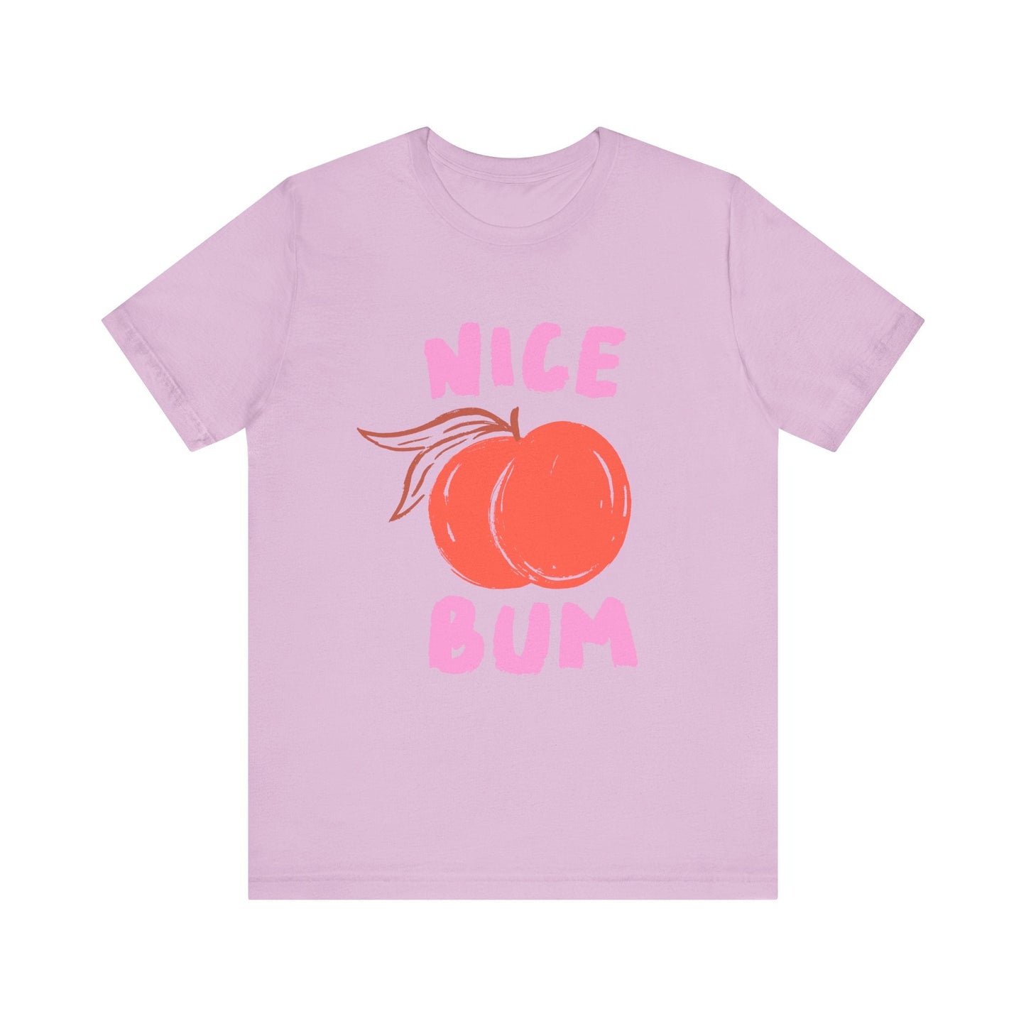 Nice Bum Peach Shirt, Cute Fruit Graphic T-Shirt, Food Lover Tee - Popbydesign